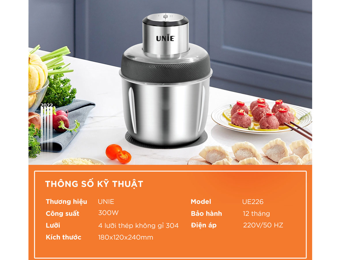 Thông số kỹ thuật quan trọng của máy xay thịt Unie UE226