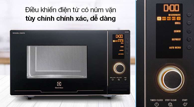 lò vi sóng Electrolux EMS2382GRI 23 lít có bảng điều khiển dễ thao tác