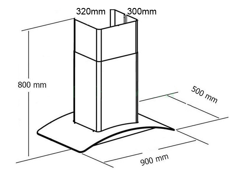 Bảng vẽ máy hút mùi Capri CR-8930