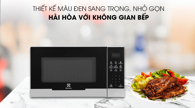 lò vi sóng Electrolux có nướng 23 lít EMG23DI9EBP sang trọng, phù hợp nhiều không gian
