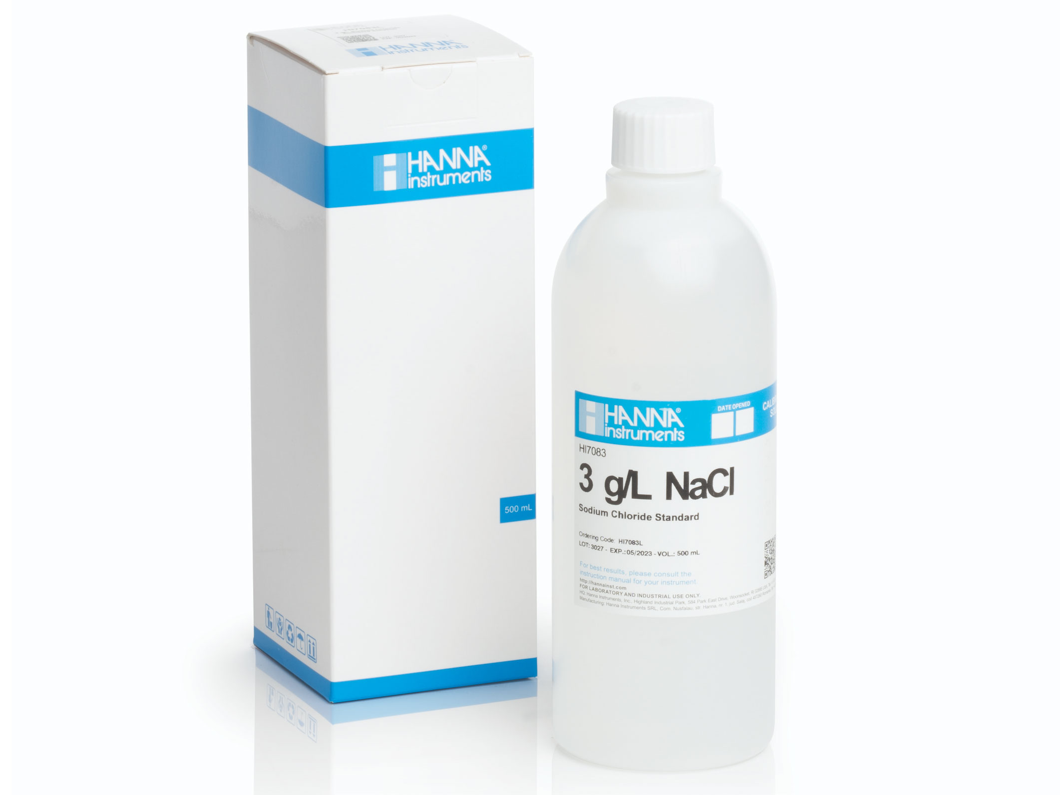 Dung dịch hiệu chuẩn NaCl 3.0 g/L, 500mL Hanna HI7083L