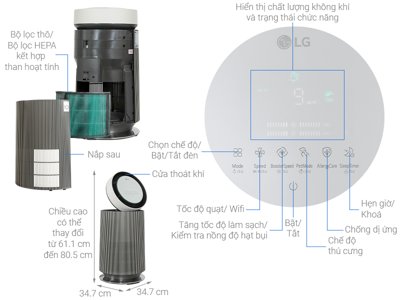 Máy lọc không khí LG  