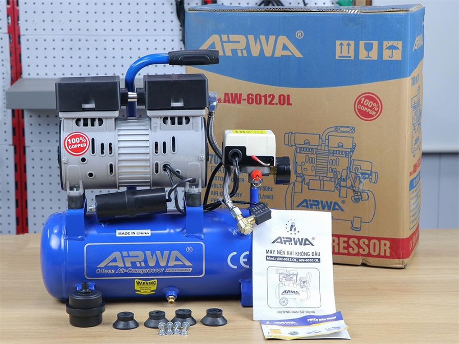 Máy nén khí không dầu Arwa AW-6012OL (6012) - 12 lít