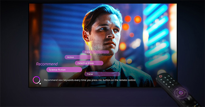 Tivi LG QNED 65QNED86SRA có thể điều khiển bằng giọng nói dễ dàng