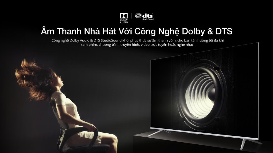 Smart Tivi Coex 4K 65 inch 65UT8000X Android 10 tích hợp loa công suất 16W đem lại không gian âm thanh chuẩn Dolby Audio