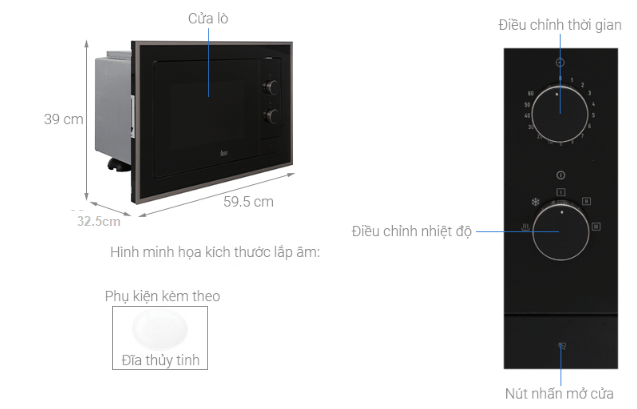 Cấu tạo của lò vi sóng Teka ML 820 BI