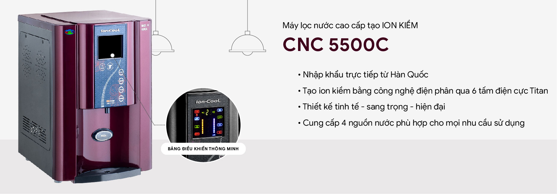 Máy lọc nước ion kiềm CNC  
