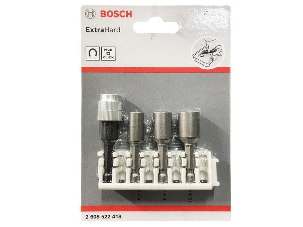 Đầu vặn ốc 6-8-10 và đế giữ Bosch 2608522418