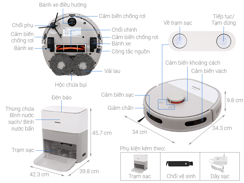 Robot hút bụi và lau nhà Philips XU6500/82