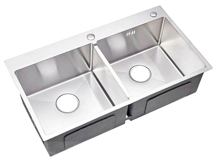 Chậu rửa bát inox Sơn Hà 2 hộc luxury HM-X-2C.82.2.3