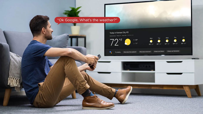 tivi TCL 55P737 tích hợp trợ lý ảo Google Assistant 