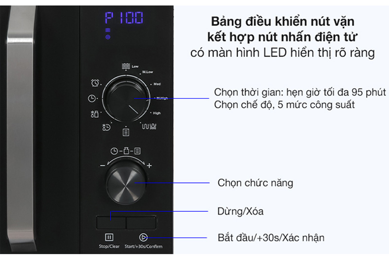 Bảng điều khiển Lò vi sóng có nướng Hafele HW-F23B