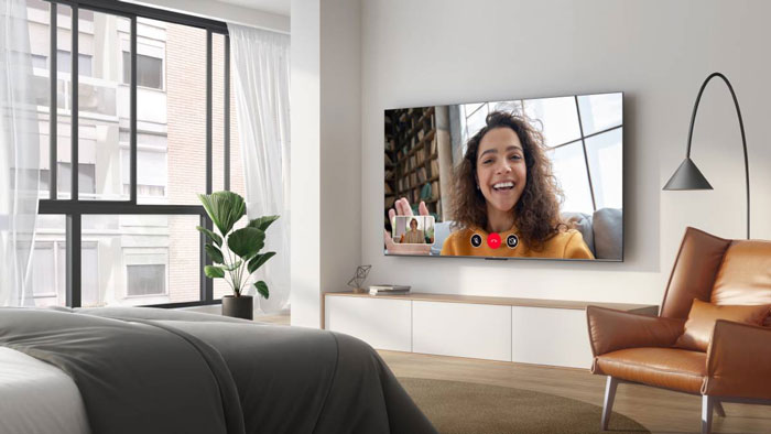 Smart tivi TCL 43 inch 43Q646 có thể thực hiện cuộc gọi thông qua Google Meet