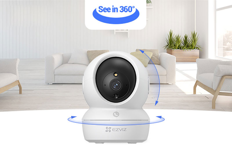 Camera wifi Ezviz quay quét, gọi qua app H6C Pro 2K+ 