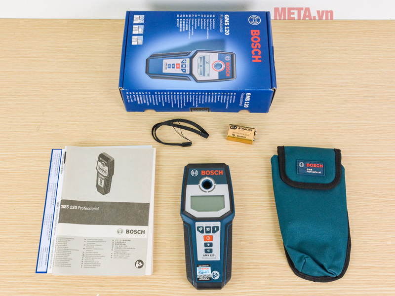 Máy dò đa năng Bosch GMS120 với thiết kế hiện đại.