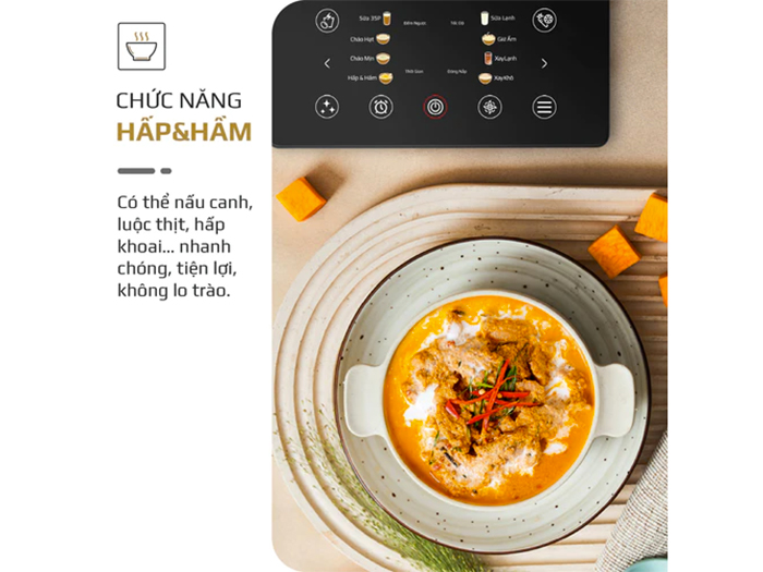 Chức năng hấp và hầm của máy 