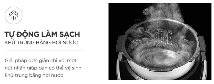 Nồi cơm điện tử Cuckoo CR-1010F có thể tự động làm sạch
