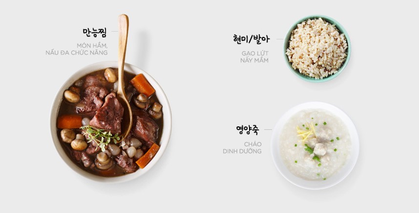 Nồi cơm điện cao tần Cuckoo 1.8 lít CRP-HUS1000F có menu nấu tự động đa dạng