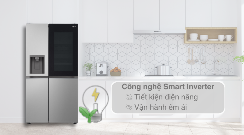 Tủ lạnh LG Inverter 635 lít Side By Side InstaView GR-G257SV