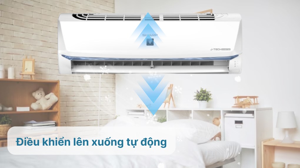 Máy lạnh Sharp AH-XP13BSW có chỉnh gió lên xuống