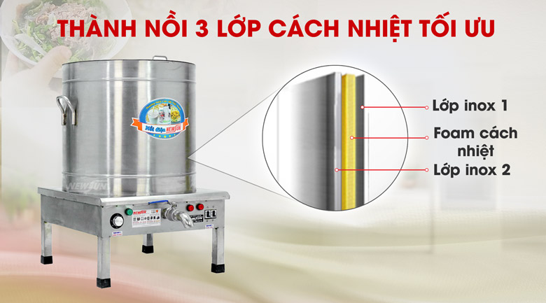 Nồi nấu phở điện liền  