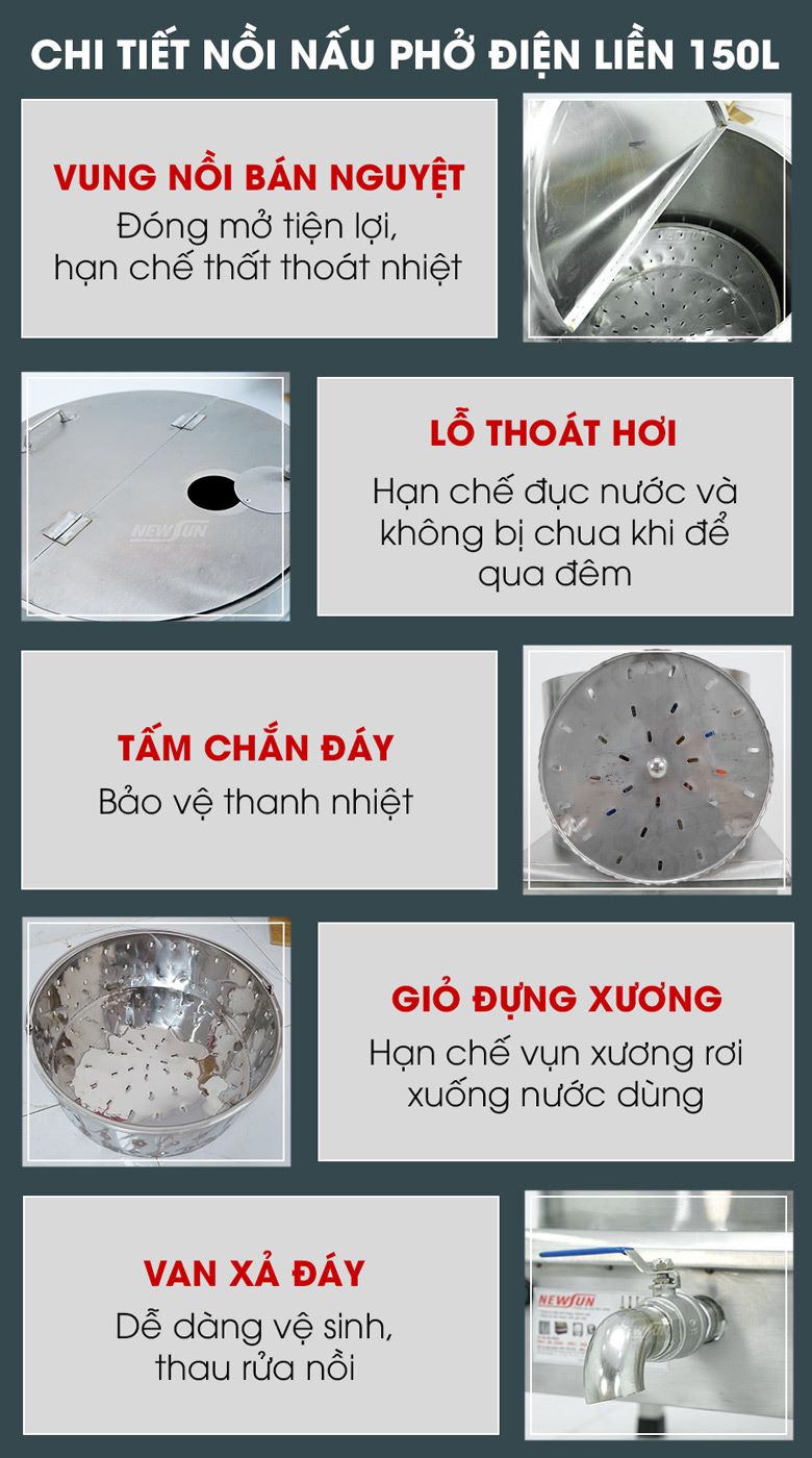 Nồi nấu phở 150 lít 