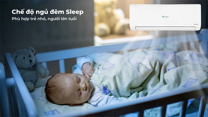 Điều hòa Casper Inverter 1 chiều 2HP TC-18IS36 có chế độ Sleep phù hợp cho người lớn tuổi và trẻ nhỏ