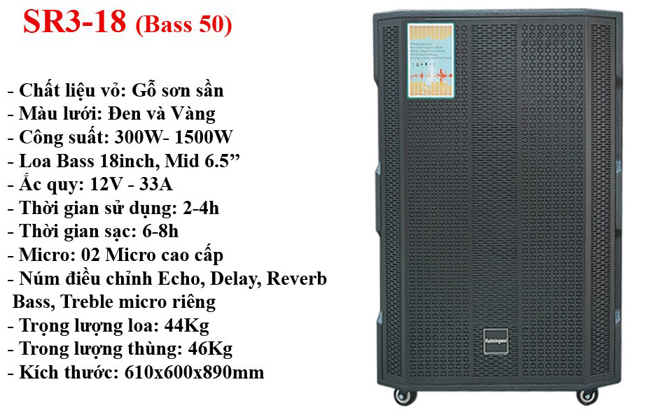 Loa kéo Kaimingwei Oscar SR3-18 (Bass 50)