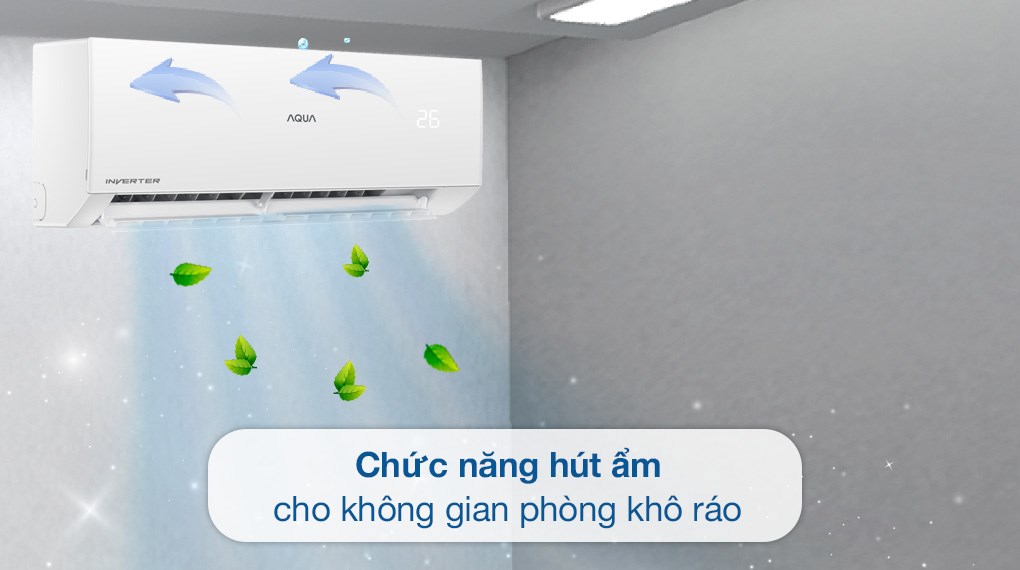 Điều hòa 1 chiều Aqua AQA-RV13QA2 có tính năng hút ẩm