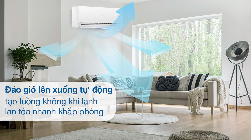 Điều hòa Aqua AQA-RV13QA2 đảo gió lên xuống tự động