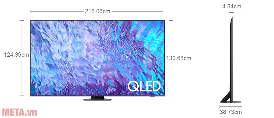 Cấu tạo của tivi Samsung 4K QLED 98 inch QA98Q80CAKXXV