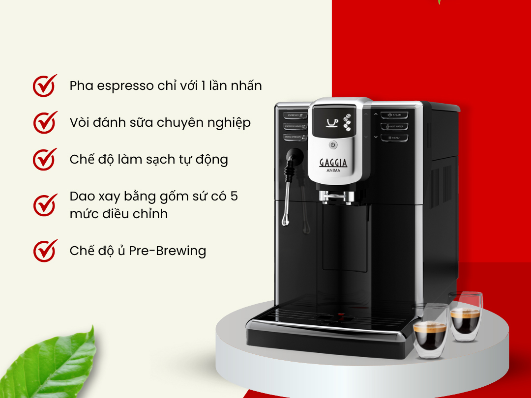 Tính năng của Gaggia Anima Barista Plus