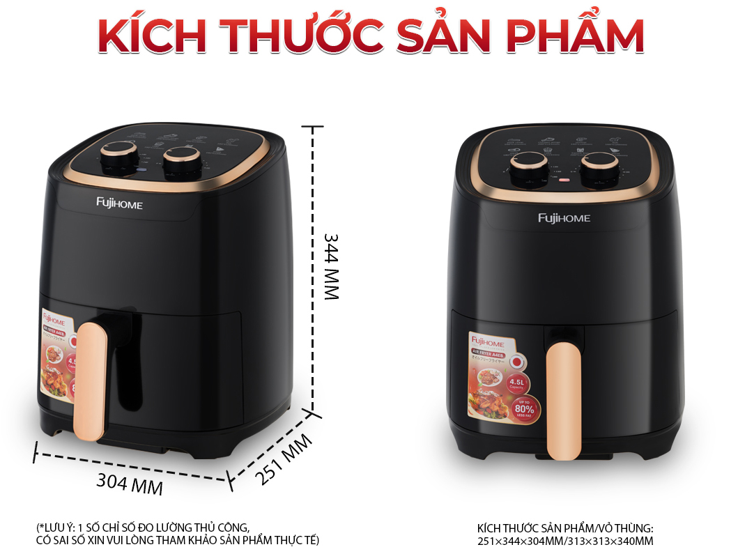 Nồi chiên không dầu FujiHome A4EB 4.5 lít