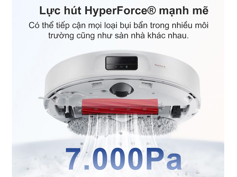 Lực hút mạnh mẽ 7.000Pa