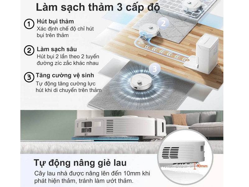 Làm sạch thảm 3 cấp độ