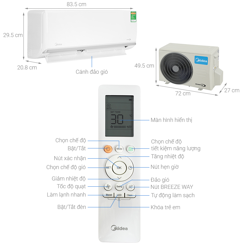 Máy lạnh Midea MSAGA-13CRDN8