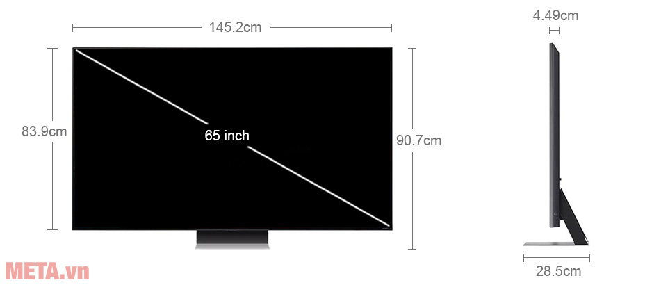 Tổng quan smart tivi QNED LG 4K 65 inch 65QNED86SRA