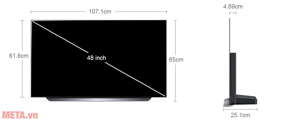 Smart tivi OLED LG 4K 48 inch OLED48C1PTB