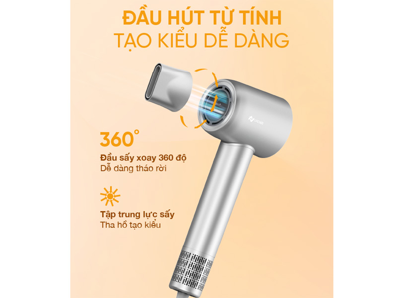 Life360 LF-MST23 có đầu hút tạo kiểu