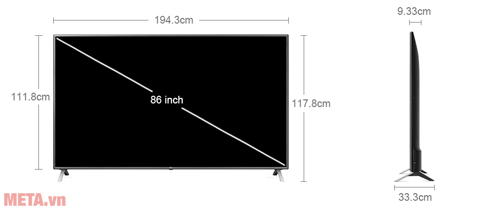 Smart Tivi LG 4K 86 inch 86UN8000PTB