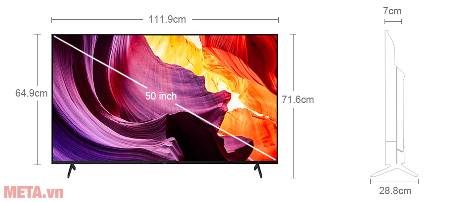 Tivi Sony 4K 50 inch KD-50X80K