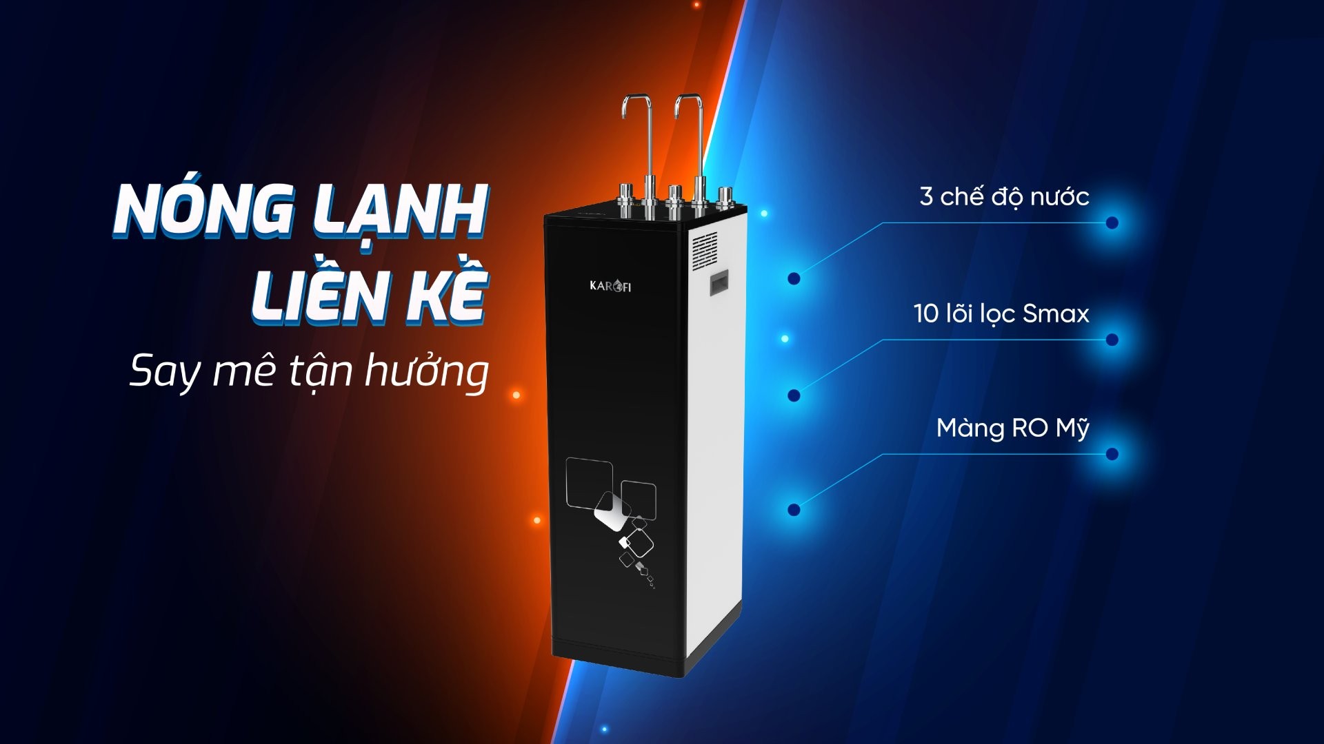 Máy lọc nước nóng lạnh Karofi KAD-M33