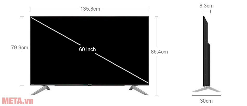 Tivi Sharp 4K 60 inch 4T-C60DL1X