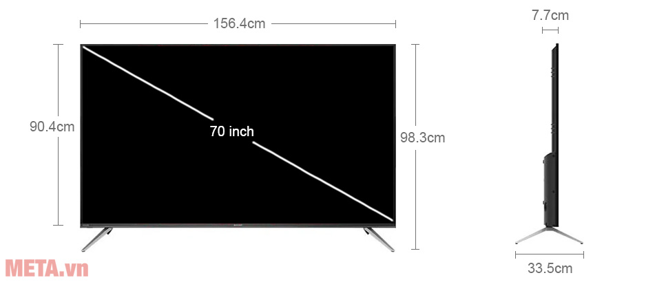 Tivi Sharp 70 inch 4K 4T-C70DL1X