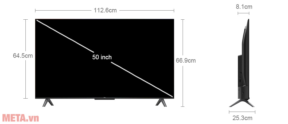 Google Tivi TCL 4K 50 inch 50P745