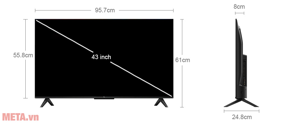 Android Tivi TCL 4K 43 inch 43P735