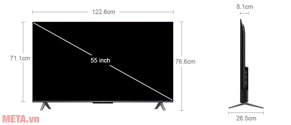 Google Tivi QLED TCL 4K 55 inch 55Q646