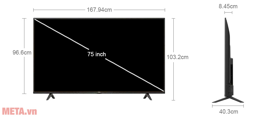 Android tivi 4K TCL 75 inch 75P618