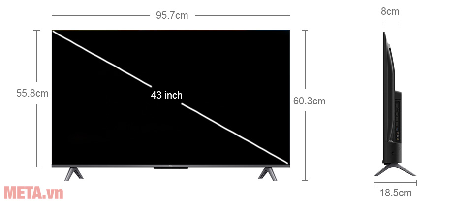 Google Tivi QLED TCL 4K 43 inch 43Q646