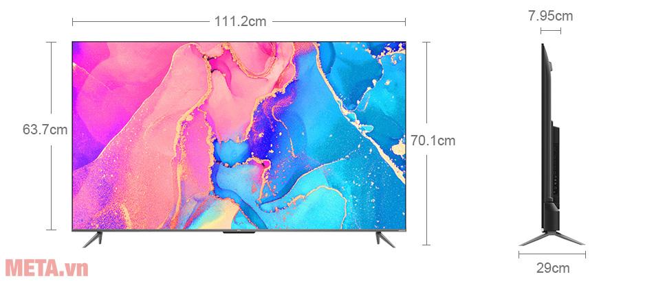 Google Tivi TCL QLED 4K 50 inch 50C635